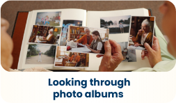 Looking through photo albums